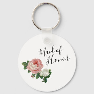 Chaveiro Madrinha de casamento cor-de-rosa dos rosas das
