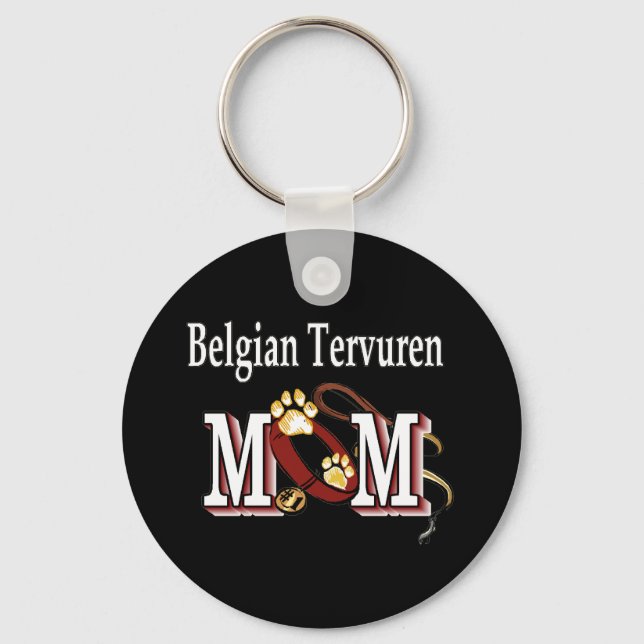 Chaveiro Mãe cachorra Tervuren Belga (Frente)