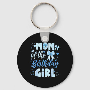 Chaveiro Mãe da menina aniversariante laço azul fofo igual