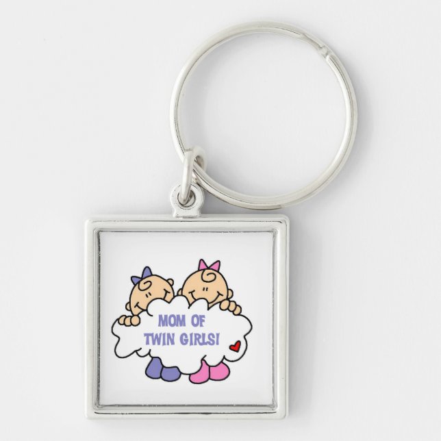 Chaveiro Mãe das Garotas Gêmeas T-shirts e presentes (Frente)