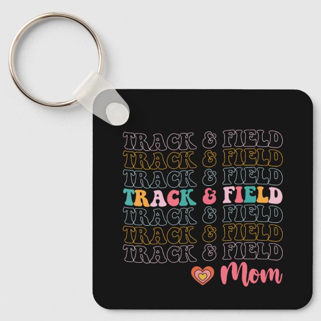 Chaveiro Mãe de Atletismo Groovy Dia das Mães Correndo (Frente)