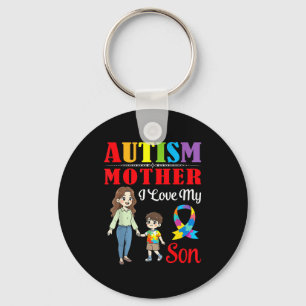 Chaveiro Mãe de Autista Eu Amo Meu Filho Conscientização Ap
