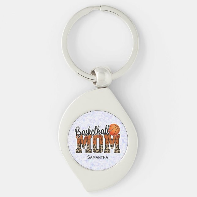 Chaveiro Mãe de Basquete Orgulhosa - Campeão da Corte (Frente)