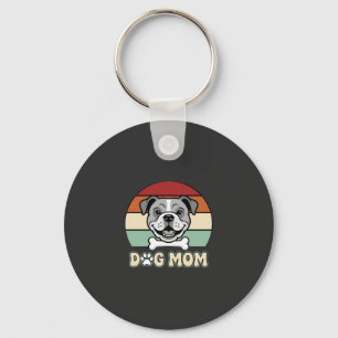 Chaveiro Mãe de Cachorro Retro Bulldog Vetor