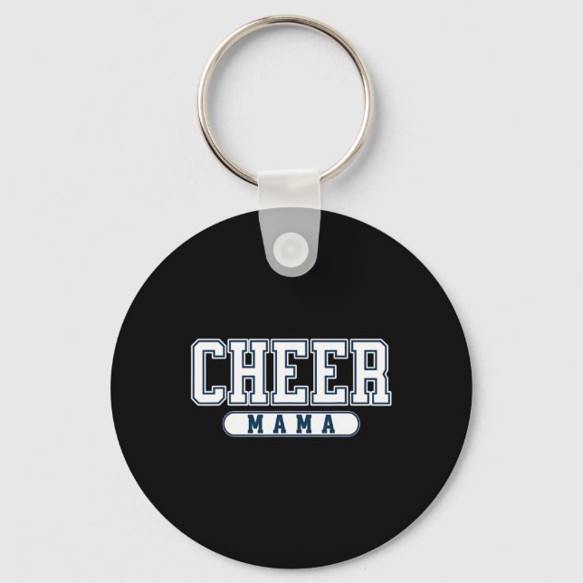 Chaveiro Mãe de Cheerleader Engraçada Animando o Time de Ch (Frente)