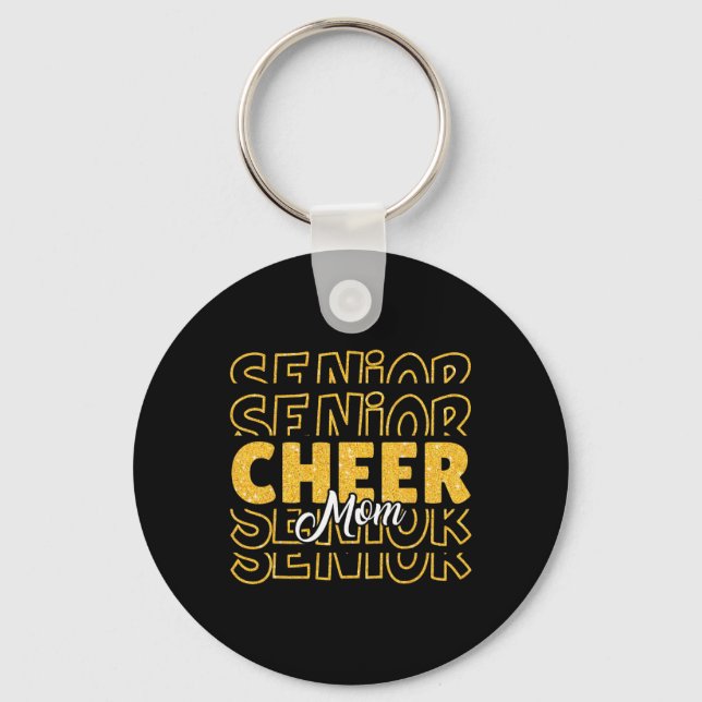 Chaveiro Mãe de Cheerleading Senior Mãe de Cheer Mãe Cheerl (Frente)