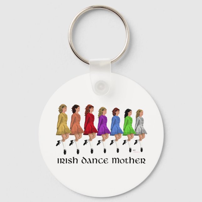 Chaveiro Mãe de Dança de Passo Irlandês - Linha Arco-íris (Frente)