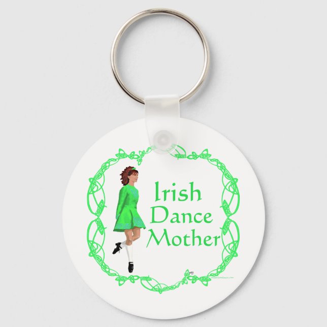 Chaveiro Mãe de Dança Irlandesa - Verde (Frente)