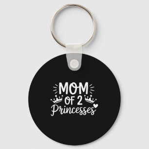 Chaveiro Mãe de duas princesas filhas gêmeas mamãe mães
