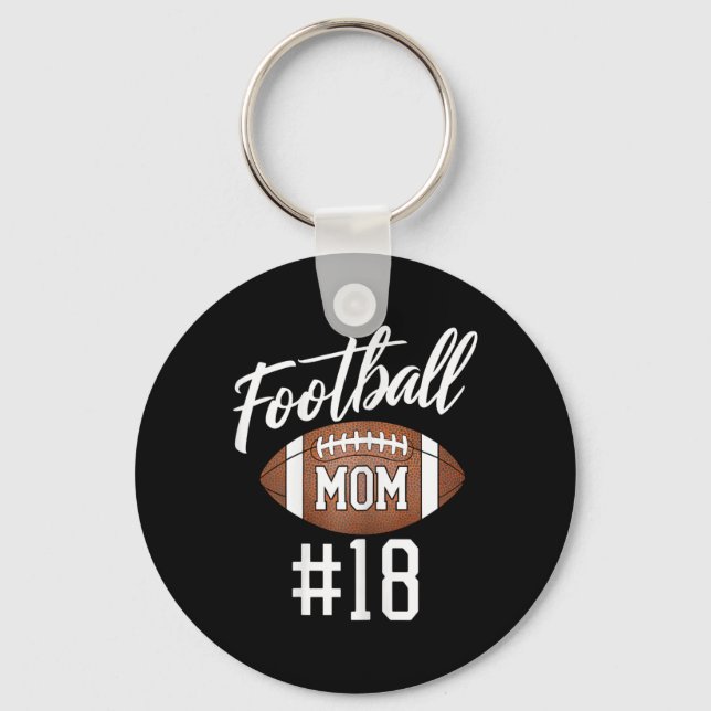 Chaveiro Mãe de Futebol #18 Mulher-Mãe Engraçada Tocando Me (Frente)