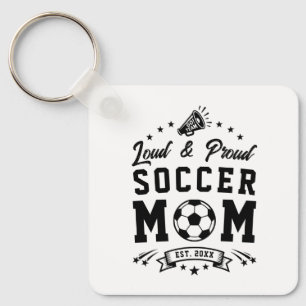 Chaveiro Mãe de Futebol Barulhenta e Orgulhosa