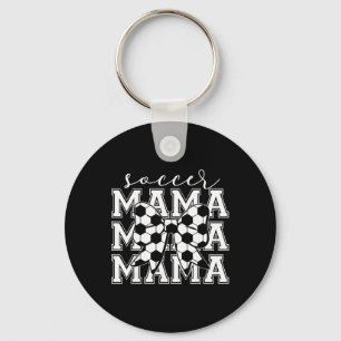 Chaveiro Mãe de Futebol Retro Groovy Futebol Softbyll Mãe
