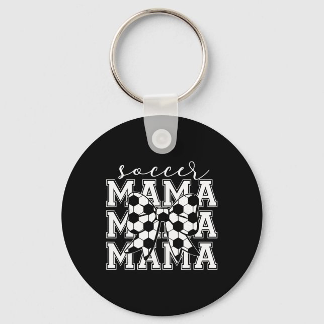 Chaveiro Mãe de Futebol Retro Groovy Futebol Softbyll Mãe  (Frente)