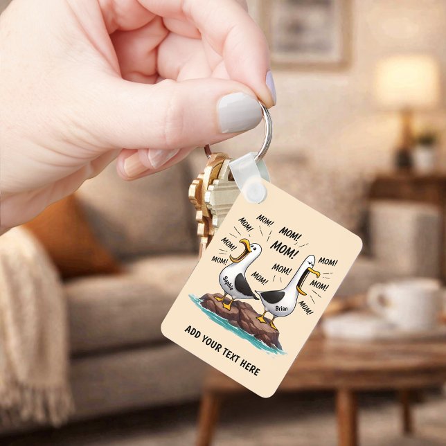 Chaveiro Mãe de Gaivota Divertida Personalizada (Criador carregado)