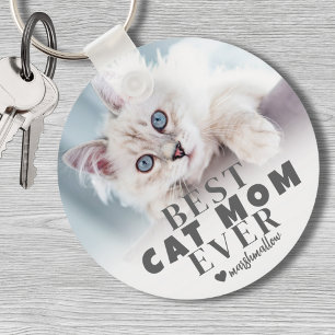 Chaveiro Mãe de Gato Foto de Animal de Estimação Personaliz