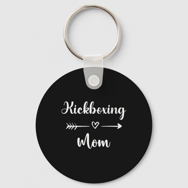 Chaveiro Mãe de Kickboxing Mulher Amante do Esporte de Kick (Frente)