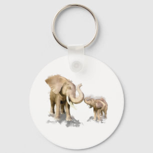 Chaveiro Mãe do elefante & criança 2