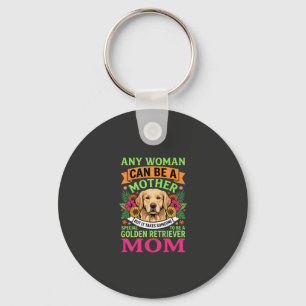 Chaveiro Mãe do Golden Retriever Floral Amante de Cães