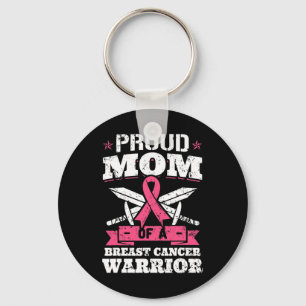 Chaveiro Mãe Do Guerreiro Do Cancer Da Mama Friso De Consci