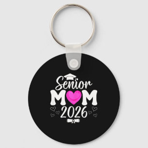 Chaveiro Mãe do senior 2026 formatura gorro rosa coração or
