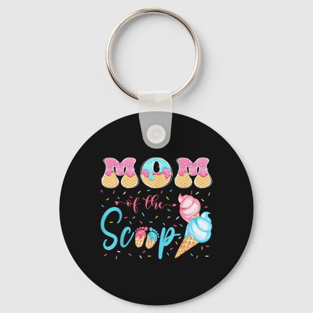 Chaveiro Mãe Do Sorvete Scoop Revelação De Gênero Do Bebê S (Frente)