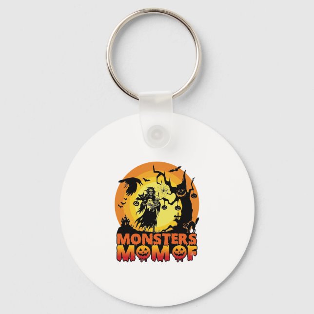 Chaveiro Mãe dos Monstros Dia das Bruxas Monstro Fantasma E (Frente)