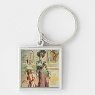 Chaveiro Mãe e filha em uma caminhada (litho da cor)