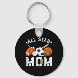Chaveiro Mãe Estrela do Menino do Aniversário Sketll Futebo