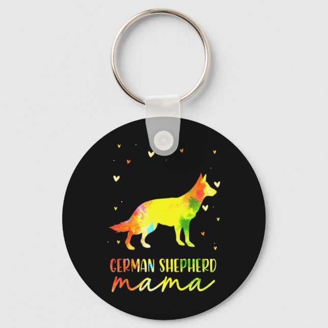 Chaveiro Mãe German shepherd Colorida (Frente)