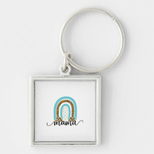 Chaveiro Mãe Gift Rainbow Leopard Mama