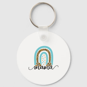 Chaveiro Mãe Gift Rainbow Leopard Mama