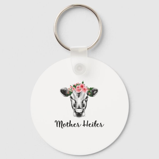 Chaveiro Mãe Heifer Bonito presente perfeito para a mãe (Frente)