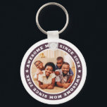 Chaveiro Mãe Incrível Desde 20XX Foto Simples Moderna<br><div class="desc">Este design simples e moderno é composto por tipografia de serifa e adiciona uma foto personalizada. Mãe incrível Desde 20XX circula a foto de sua mãe,  mãe,  mãe,  mãe etc. Este é um presente perfeito para sua mãe no aniversário,  dia de as mães,  natal,  etc.</div>