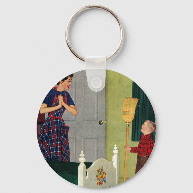 Chaveiro Mãe, Limpei O Meu Quarto! (Frente)