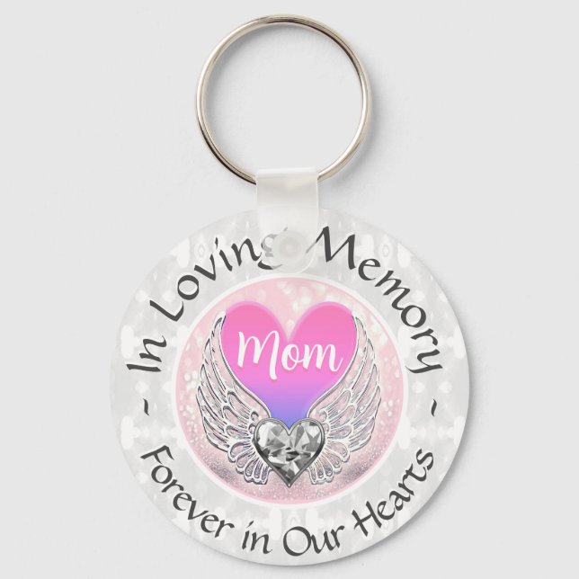 Chaveiro Mãe Memorial Heart Keychain (Frente)