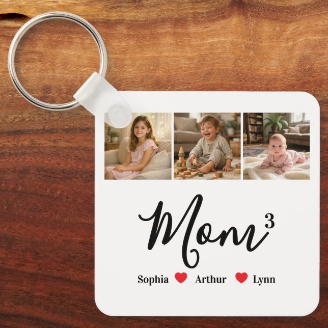 Chaveiro Mãe Minimalista Moderna - Lembrança Personalizada  (Frente)