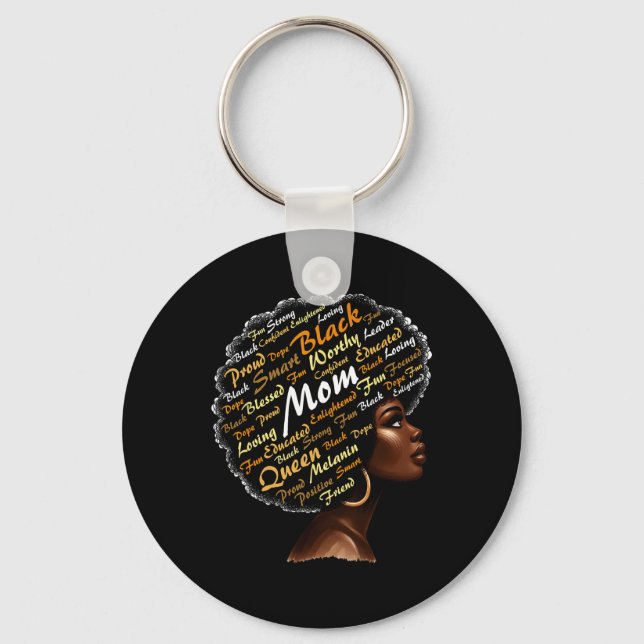 Chaveiro Mãe Mulher Afro Mulher Negra Mês da História Negra (Frente)