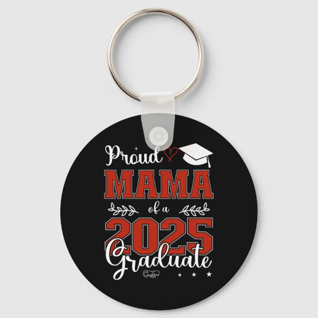 Chaveiro Mãe Orgulhosa De Um Formando De Graduação De 2025 (Frente)