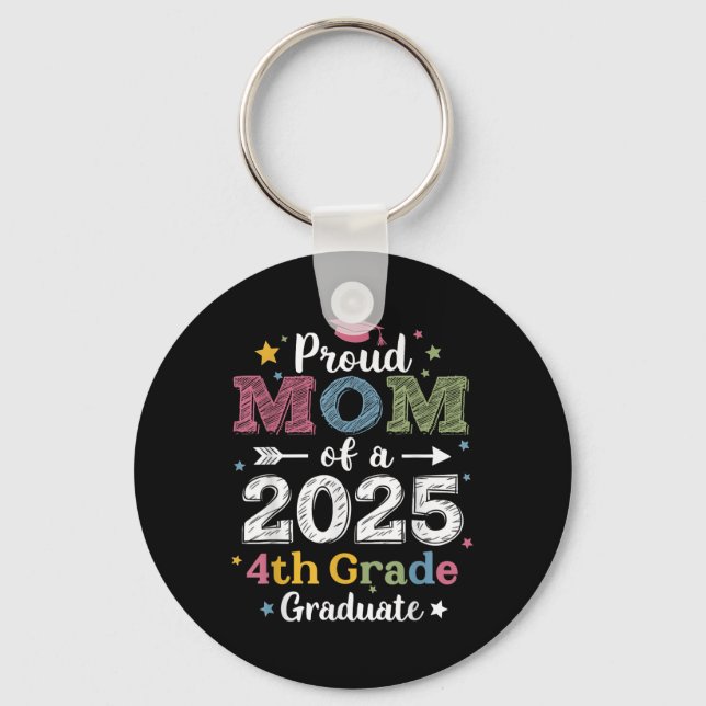 Chaveiro Mãe Orgulhosa De Um Graduado De Formando Do 4º Gra (Frente)