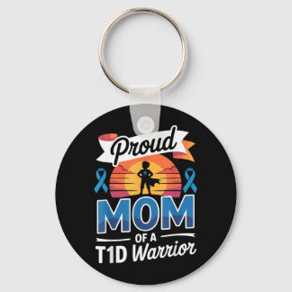 Chaveiro Mãe Orgulhosa De Um Guerreiro T1d Conscientização