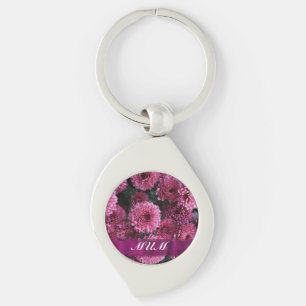 Chaveiro Mãe personalizada de flor rosa