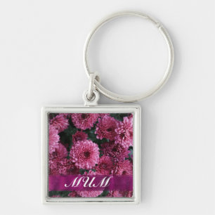 Chaveiro Mãe personalizada de flor rosa