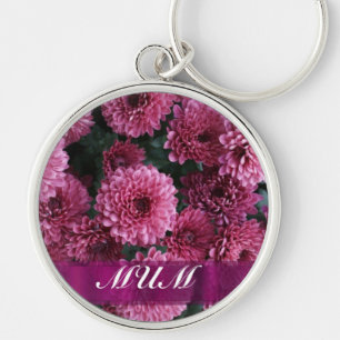Chaveiro Mãe personalizada de flor rosa