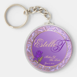 Chaveiro Mãe Personalizada de Sombras de Lavanda