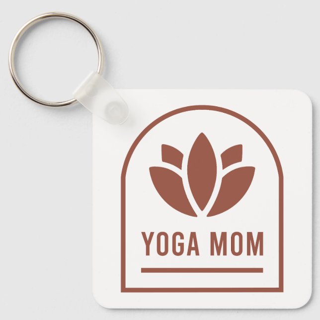 Chaveiro Mãe yoga flor de lótus estética boho (Frente)