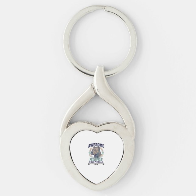 Chaveiro Mães Incríveis Têm Pitbulls Coroa de Osso de Cacho (Frente)