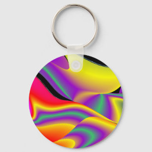 Chaveiro Magia das cores, Abstrato 3D Rainbowart