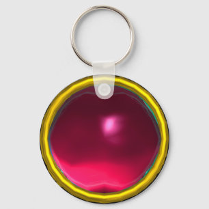 CHAVEIRO MAGIC PINK FUCHSIA RUBY GEMSTONE