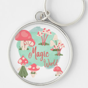 CHAVEIRO MAGIC WORLD MUSHROOMS SCENCE, MAGICAL, FANTASIA,