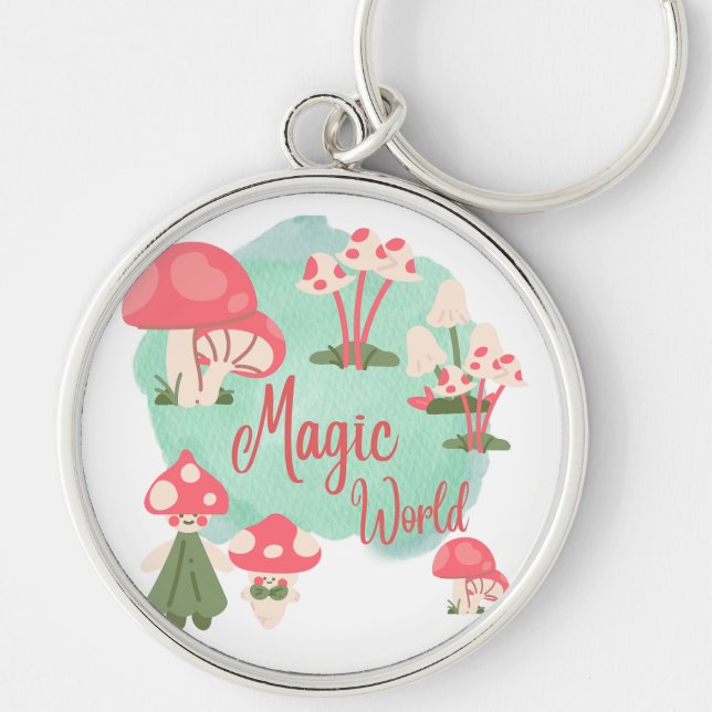 CHAVEIRO MAGIC WORLD MUSHROOMS SCENCE, MAGICAL, FANTASIA, (Frente)